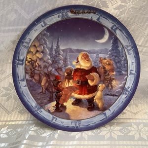 Bradford Exchange Collector’s Plate Checking It Twice First Issue 1994 Vintage